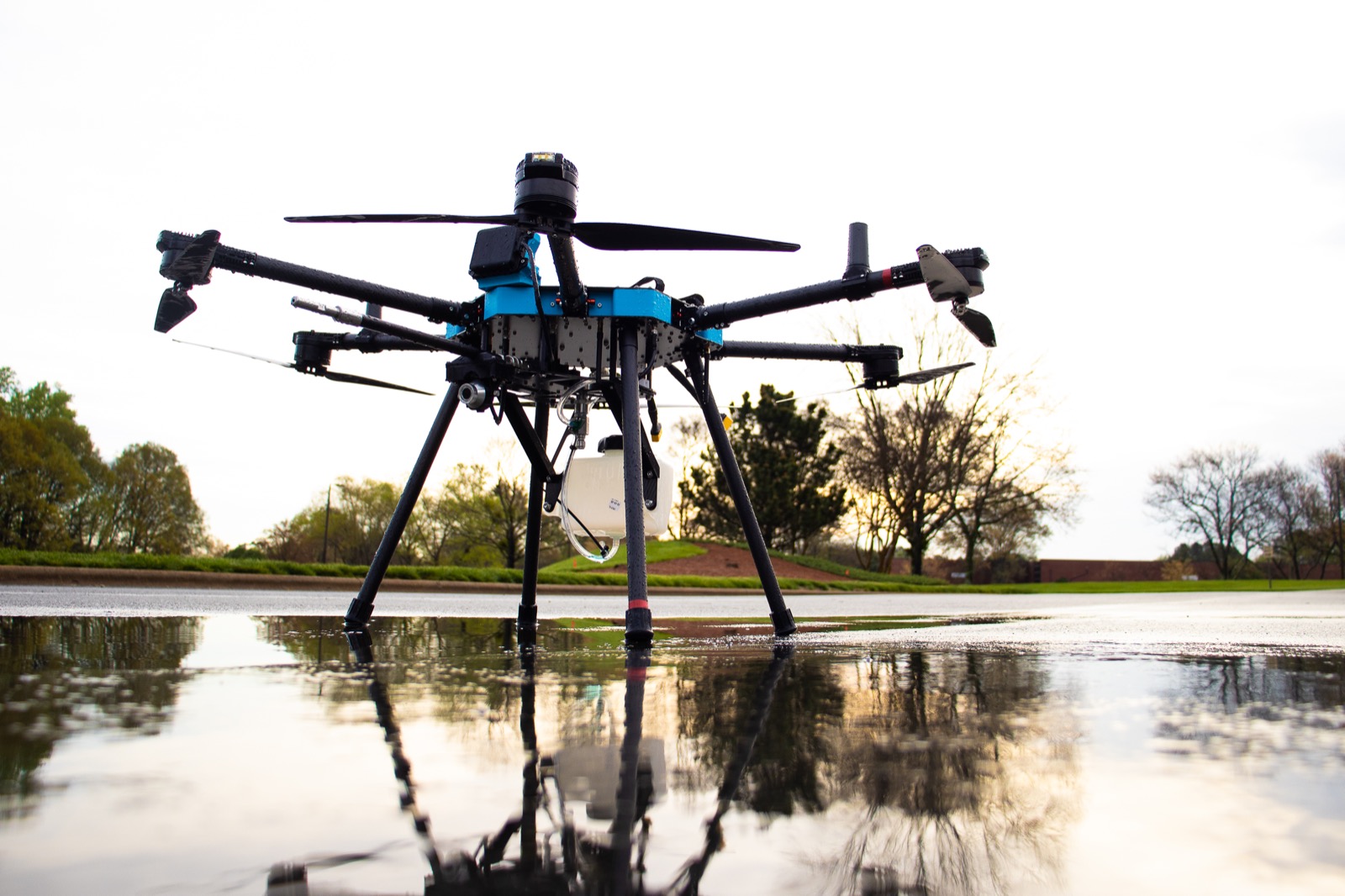 SkyWash Coastal cleaning drone ready for a job